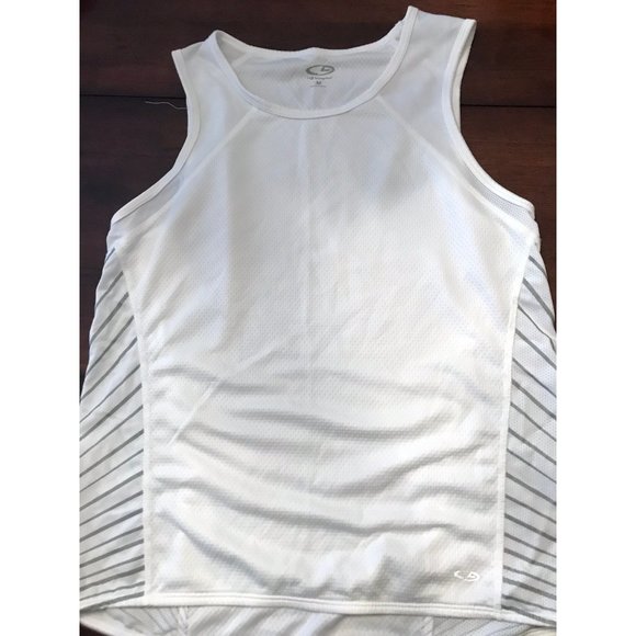 C9 by Champion White Mesh Women's Sport Tank | Polyester | L - Picture 1 of 16